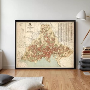Old Map of Oslo Norway 1901 Vintage Map Oslo | Wall Map Print