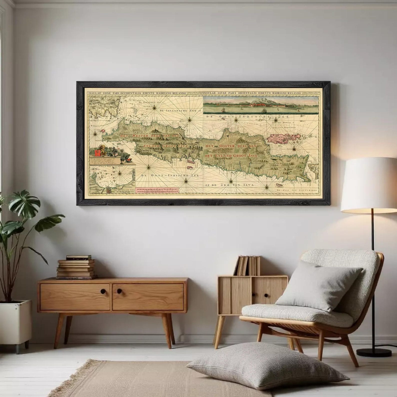 Old Map of Java and Madura Islands Indonesia 1730 Vintage Map | Wall ...