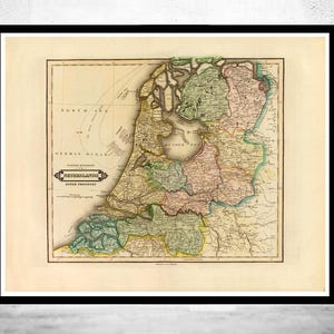 Old Map of Netherlands Holland 1831 Vintage Map | Vintage Map Wall Art Print | Large Map Print | Home Decor Wall Art