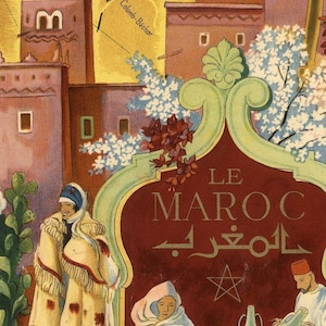 Old Map of Morocco Le Maroc Vintage Map | Wall Map Print imagen 5