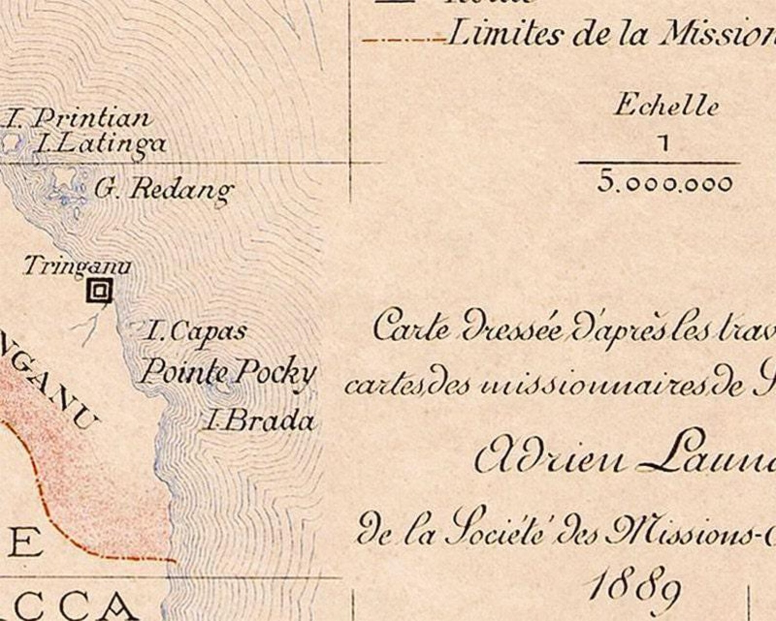 Old Map of Thailand Old Siam 1889 Vintage Map | Wall Map Print - Etsy