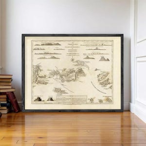 Old Map of Virgin Islands 1775 Vintage Map | Wall Map Print