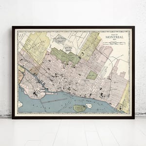 Old Map of Montreal Canada 1903 Vintage Map | Vintage Map Wall Art Print | Large Map Print | Home Decor Wall Art