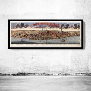 Old Map of Riga 1740 Latvia Vintage Map | Vintage Map Wall Art Print | Large Map Print | Home Decor Wall Art