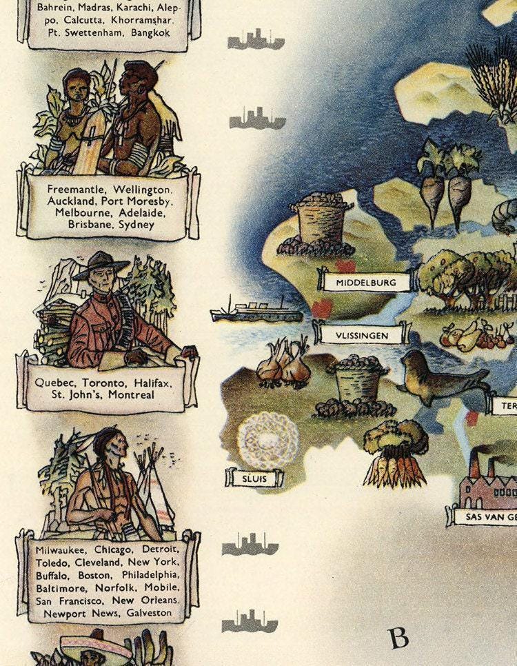 Old Map of the Netherlands Hollandia Holland Vintage Map | Wall Map ...