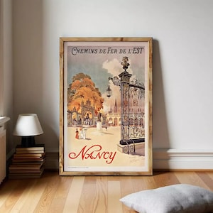 Vintage Poster Nancy France  1907 Travel Poster  | Wall Map Print