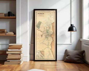 Old Map Plymouth Massachusetts 1897 Vintage Map | Wall Map Print