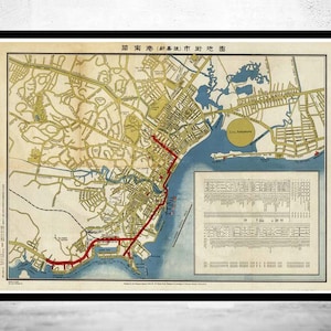 Old Map of Singapore  | Vintage Map Wall Art Print | Large Map Print | Home Decor Wall Art