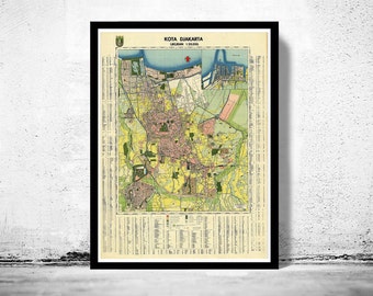 Old Map of Jakarta Batavia Indonesia Vintage Map | Vintage Poster Wall Art Print | Wall Map Print | Old Map Print