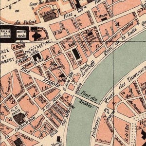 Liège Belgium Vintage Map 1880 | Antique City Wall Decor Print image 4