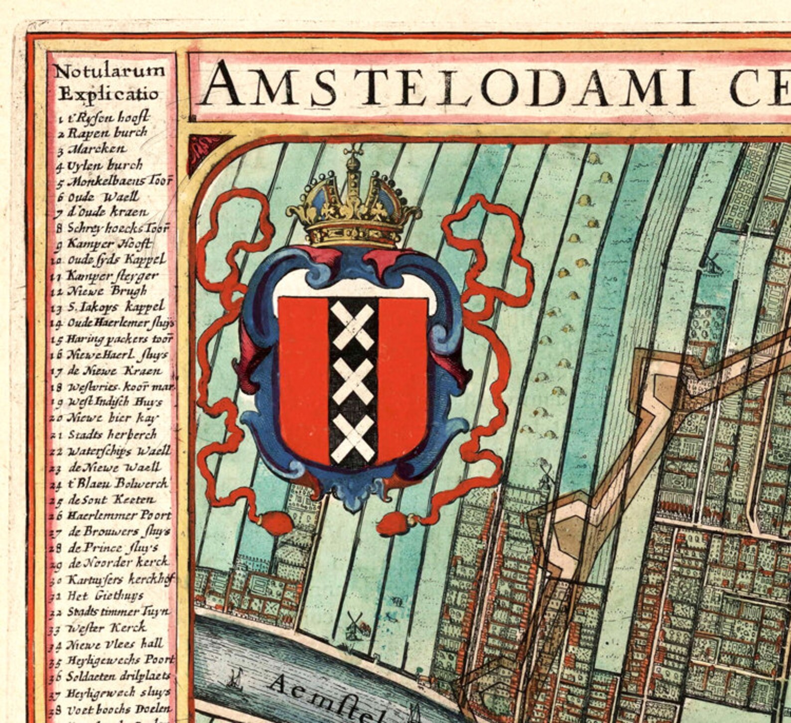 1689 Old World Map Poster - Vintage New Amsterdam Print, 16x20 Inches, Matte Paper, Historical Decor