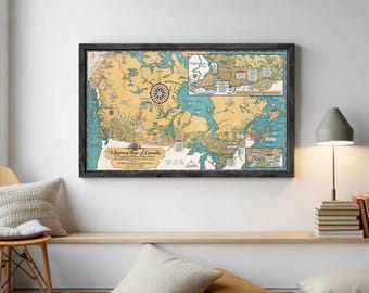 Vintage Map of Canada 1936 | Antique North America Wall Art Decor Print