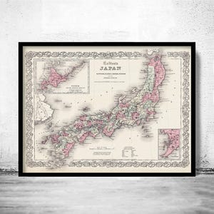 Japan Map 1902, Vintage Map of Japan in High Resolution Japan Map 1902, Vintage Map of Japan in High Resolution