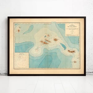 Old Map of Açores Azores Islands 1899,  Portuguese map  | Vintage Map Wall Art Print | Large Map Print | Home Decor Wall Art