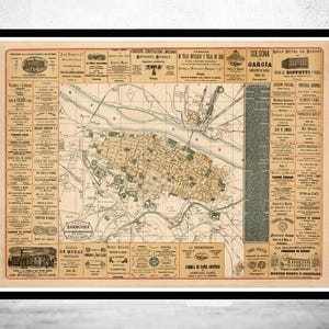 Old Map of Zaragoza Spain 1883 Vintage map  | Vintage Map Wall Art Print | Large Map Print | Home Decor Wall Art