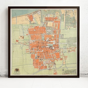 Old Map of The Hague Den Haag 1889 Vintage Map | Vintage Map Wall Art Print | Large Map Print | Home Decor Wall Art