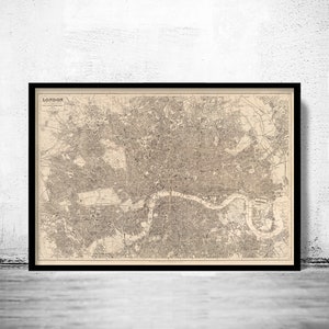 Old Map of London England United Kingdom 1894 Vintage Map | Vintage Poster Wall Art Print | Wall Map Print | Old Map Print