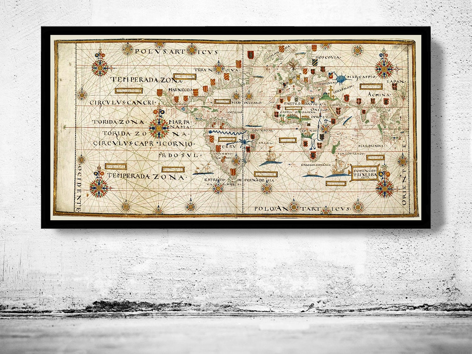 Portugal Map Map of Portugal Old World Map Digital Old 