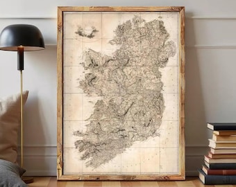 Old Map of Ireland 1811 Vintage Map of Ireland | Wall Map Print