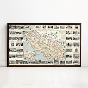 Old Map of Yugoslavia 1933 Vintage Map  | Vintage Map Wall Art Print | Large Map Print | Home Decor Wall Art