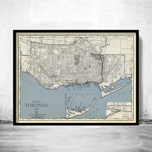 Old Map of Toronto Canada 1903 Vintage Map Toronto | Vintage Map Wall Art Print | Large Map Print | Home Decor Wall Art