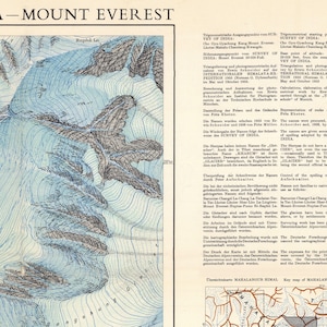 Old Map of Mount Everest Vintage Map | Wall Map Print image 8