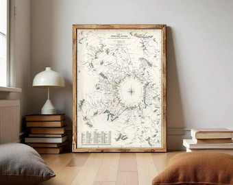 Old Comparative length of Rivers of the World 1834  | Vintage Poster Rivers