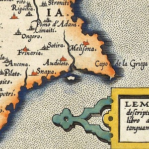 Old Map of Cyprus 1573 Vintage Map Vintage Poster Wall Art Print Wall Map Print Old Map Print image 3