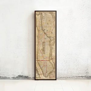 Vintage Map of New York Underground Subway Lines 1908 SEPIA Old NY Map | Wall Map Print