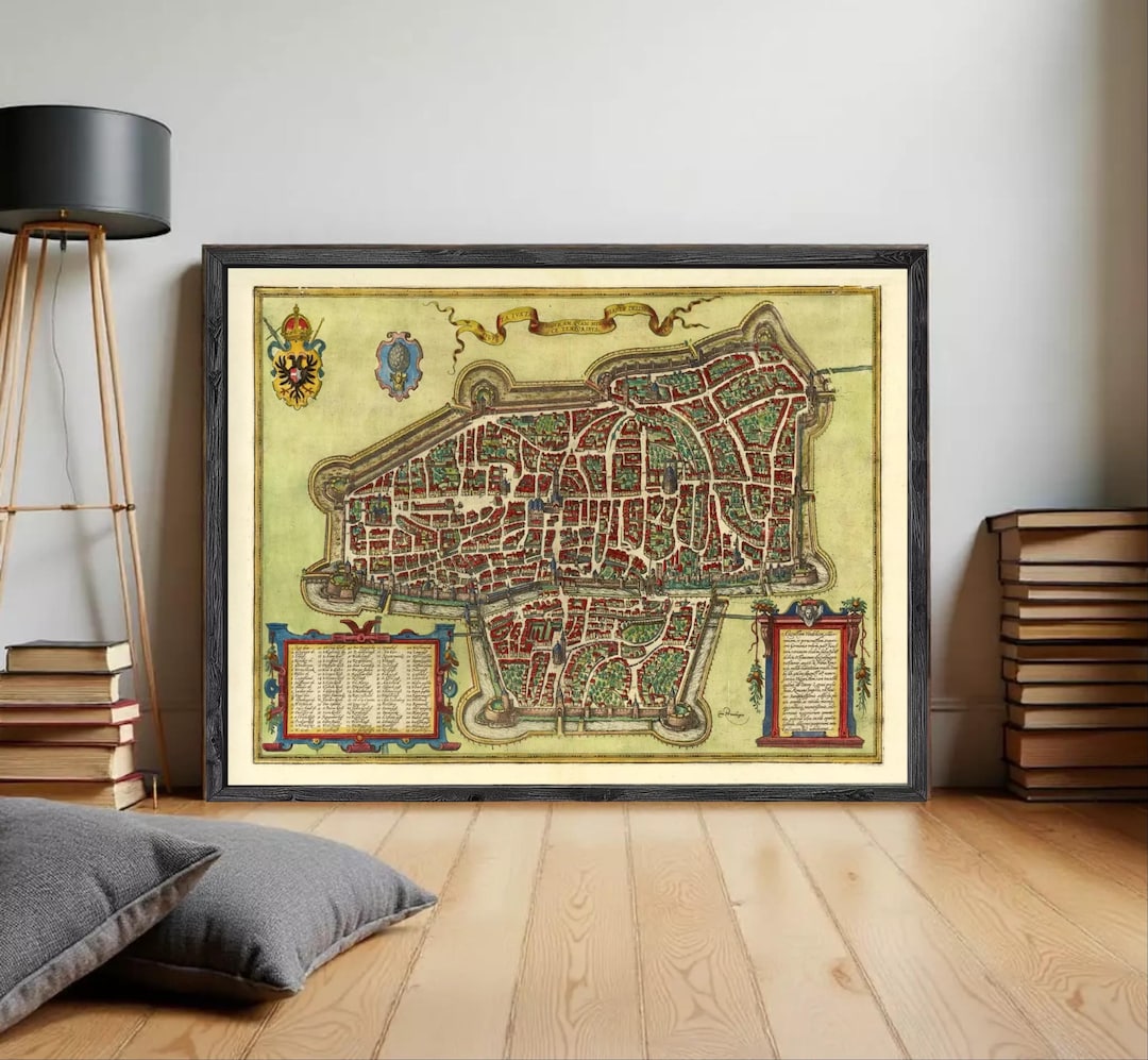 Old Map of Augsburg, Bavaria Germany 1572 | Wall Map Print - Etsy Portugal