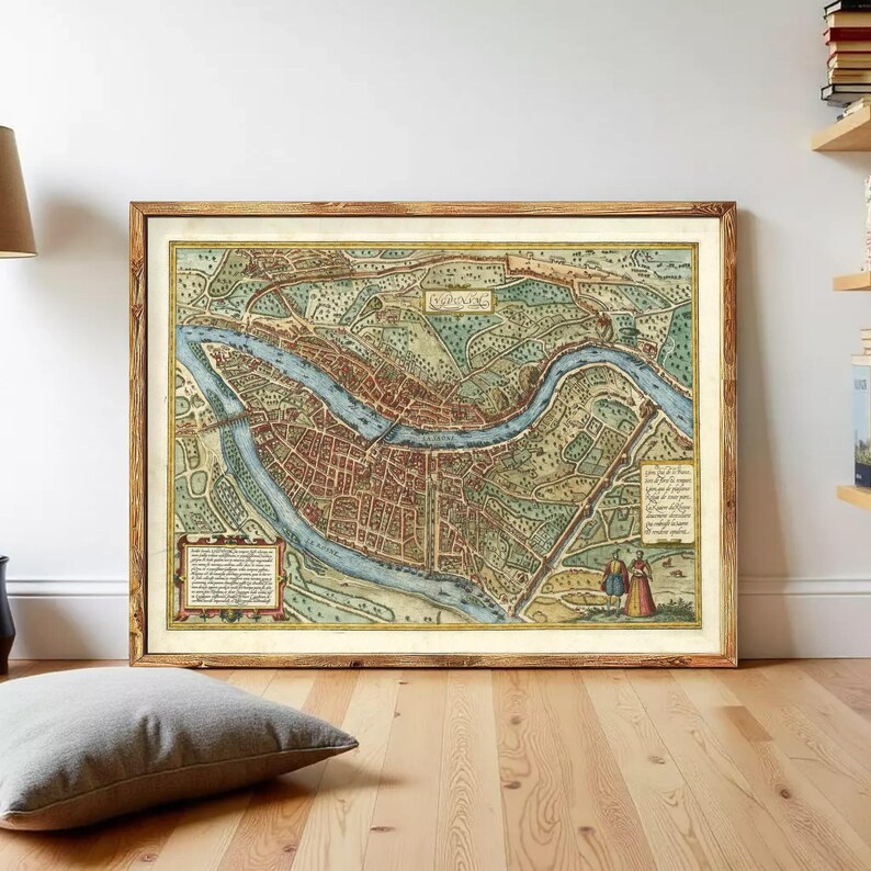 Old Map of Lyon France 1593 Vintage Map of Lyon | Wall Map Print - Etsy ...