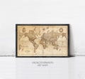 Beautiful Vintage World Map 1898 – Mercator Projection Atlas Map, Sepia Antique World Map Wall Art product logo