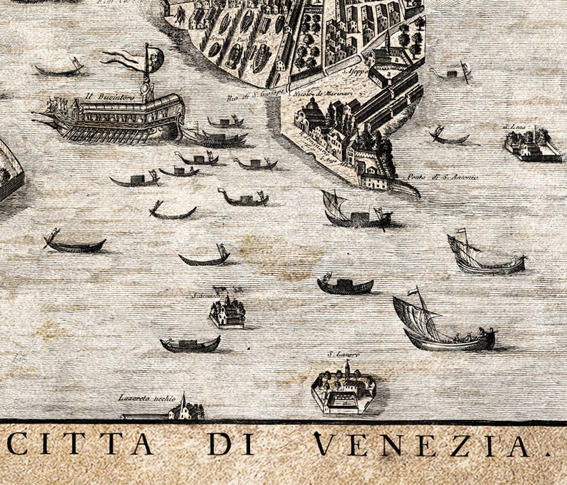 Antique Map of Venice Venetia Venezia 1729 Vintage Poster Wall Art Print Wall Map Print Old Map Print image 3