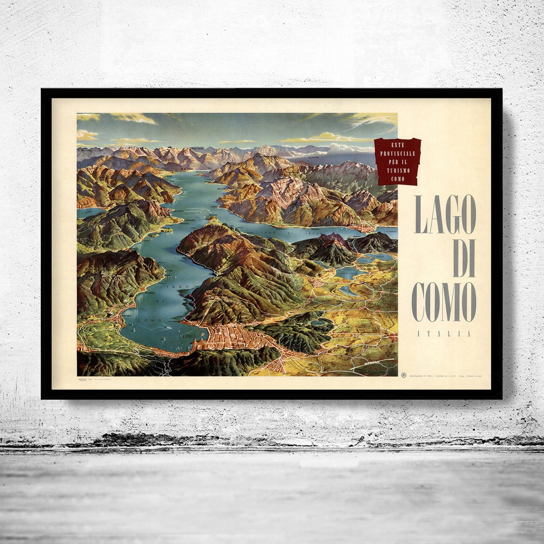 Lago Di Como Poster Lake Como Travel Print Lake Como Poster