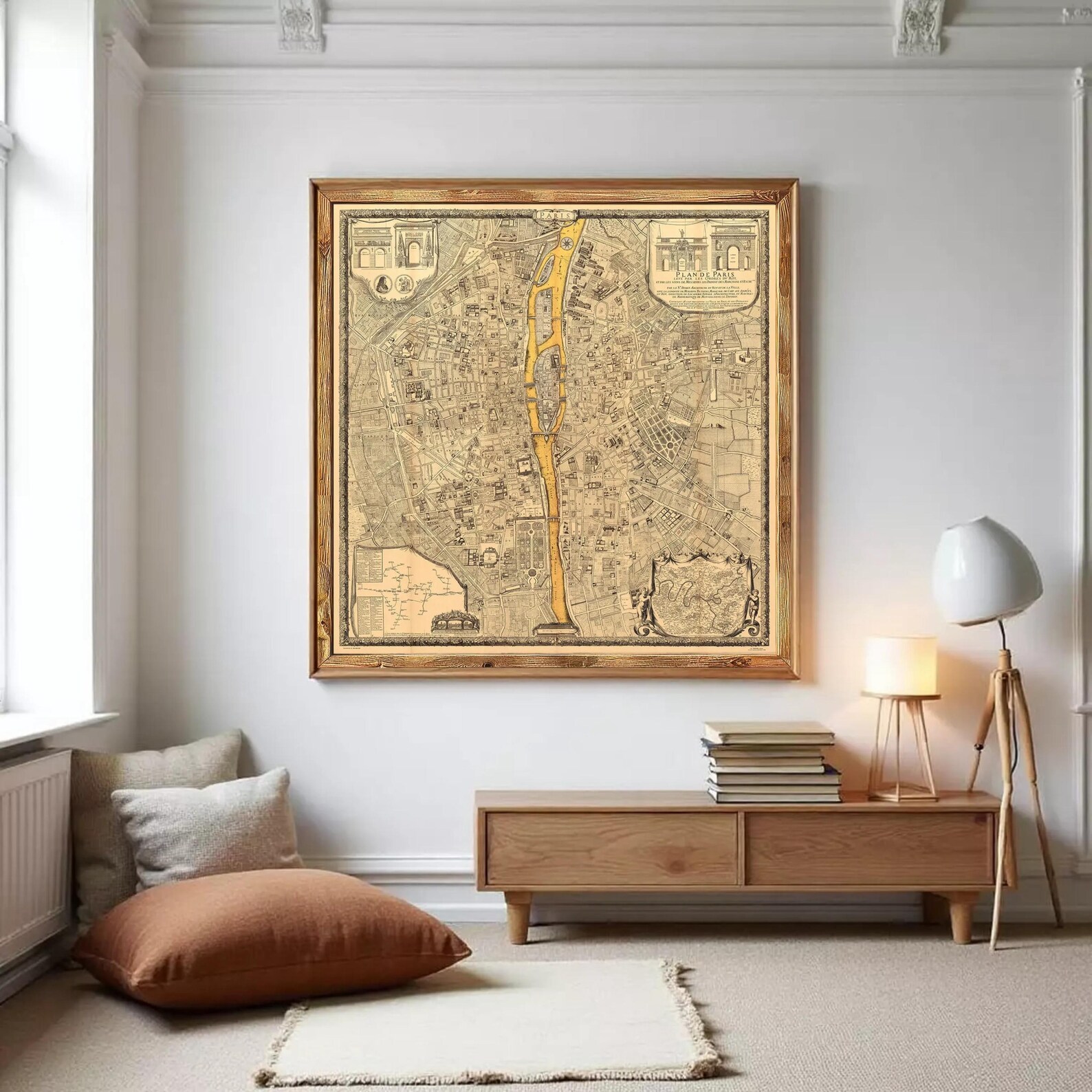 Old Map of Paris France 1710 Vintage Map | Wall Map Print - Etsy