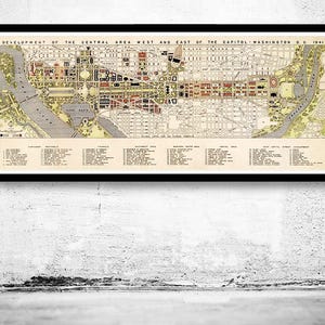 Old Map of Washington Capitol 1841 Vintage Map | Vintage Map Wall Art Print | Large Map Print | Home Decor Wall Art
