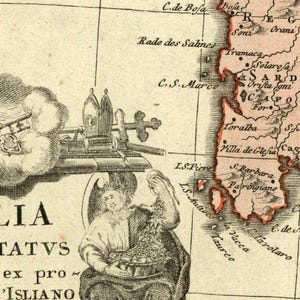 Antique Map of Italy 1742 | Vintage Italia Wall Decor Print image 5