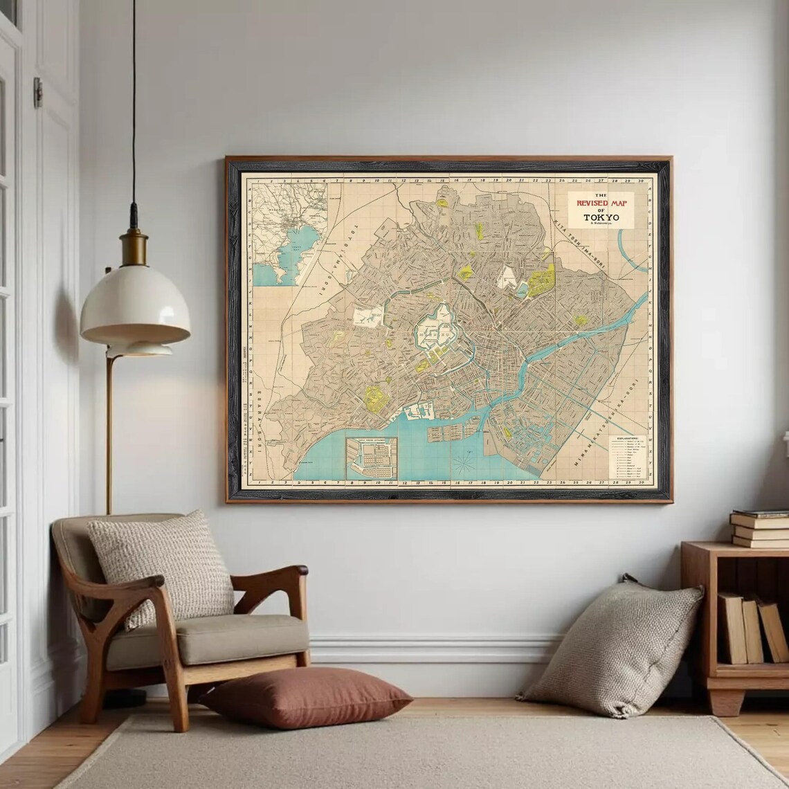 Old Map of Tokyo Japan 1907 Vintage Map | Wall Map Print - Etsy