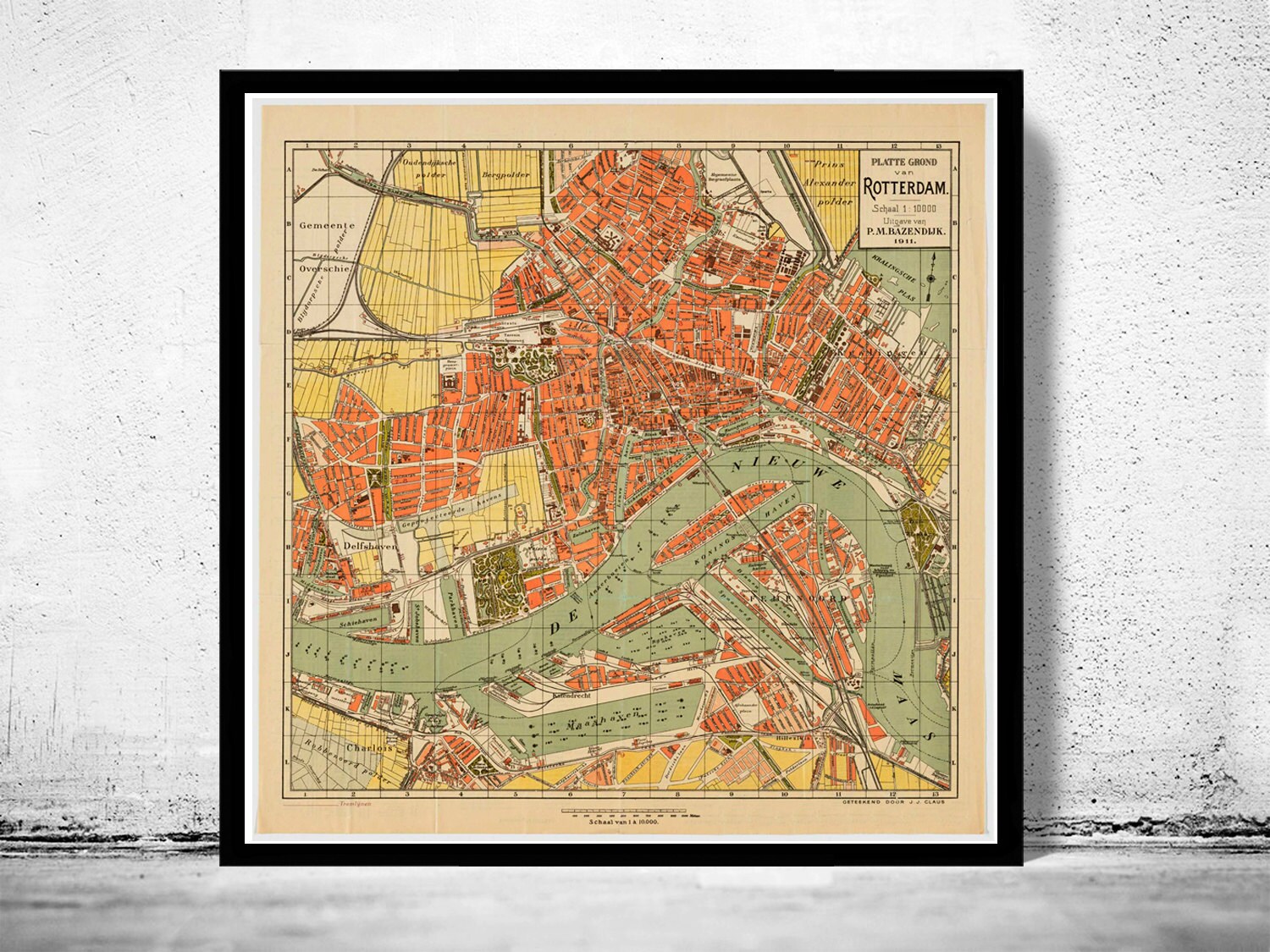 Map Of Rotterdam Netherlands Old Map Of Rotterdam The Netherlands 1911 Vintage Map | Etsy Ireland