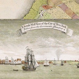 Old Map of New York 1770 Vintage Poster Wall Art Print Wall Map Print Old Map Print Map Gift ...