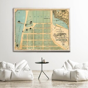 Old Map of Pismo Beach San Luis Obispo 1887 Vintage Map | Wall Map Print image 4