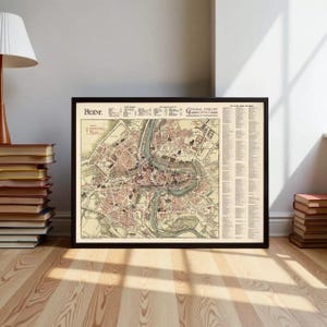 Old Map of Bern Berne 1910 Switzerland Suisse Vintage Map | Wall Map Print