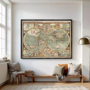 Old World Map Print 1627 | Vintage Wall Decor, Map Collector Gift