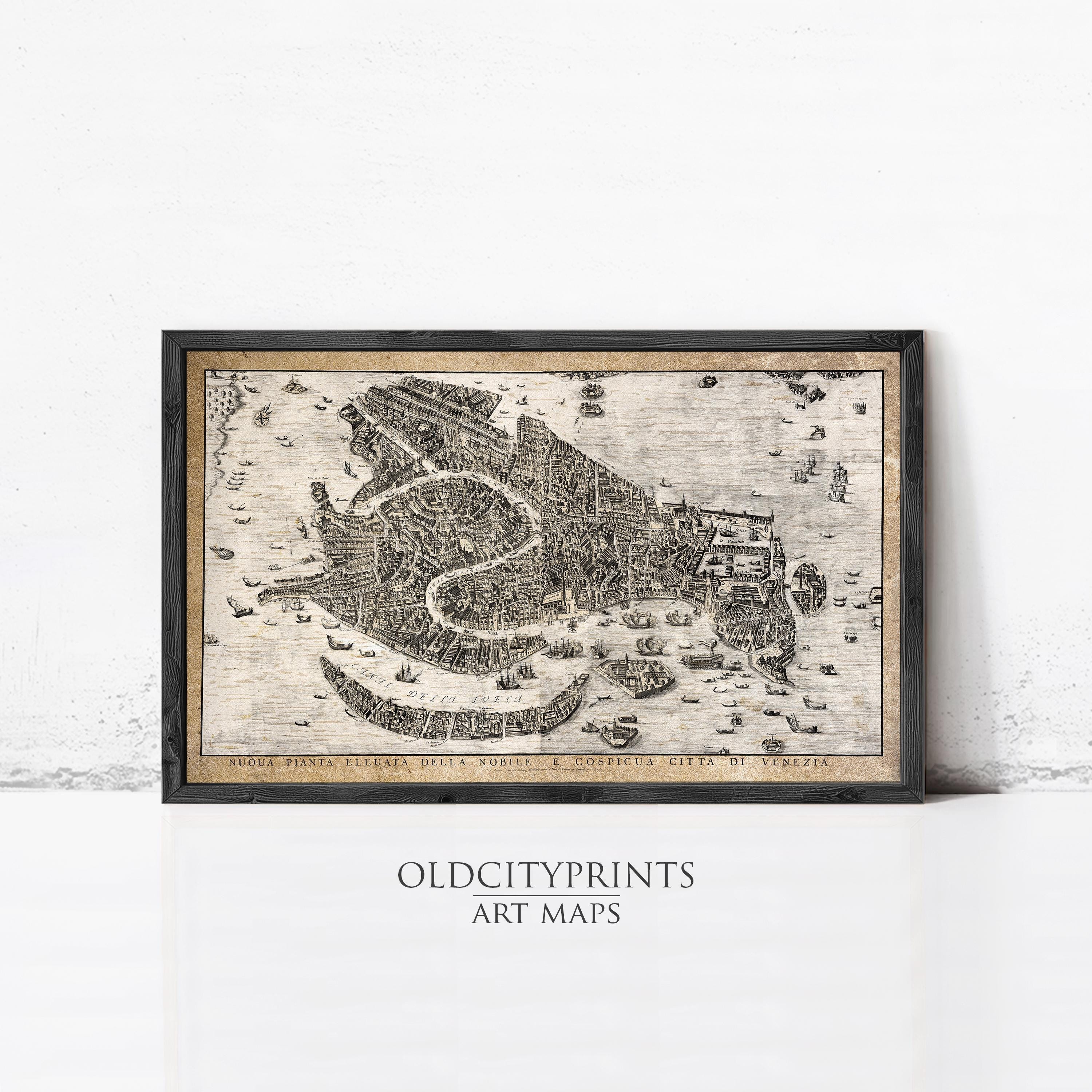 古いベニス イタリアの地図 - Etsy 日本