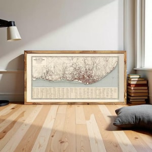 Old Map of Lisbon 1871 Portugal Mapa Antigo de Lisboa Vintage Map | Wall Map Print