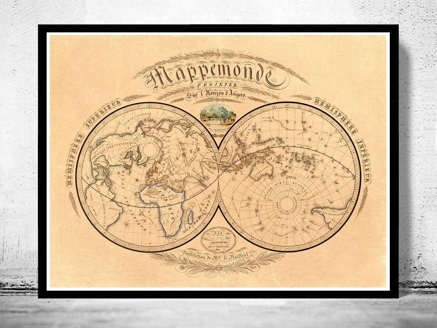 Old Map of the World 1839 Old Map of the World | World Map