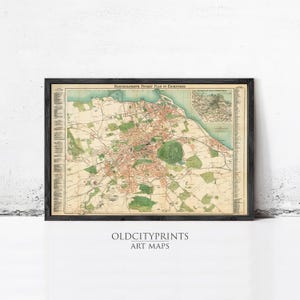 Old Map of Edinburgh 1901 Scotland Vintage Map | Wall Map Print