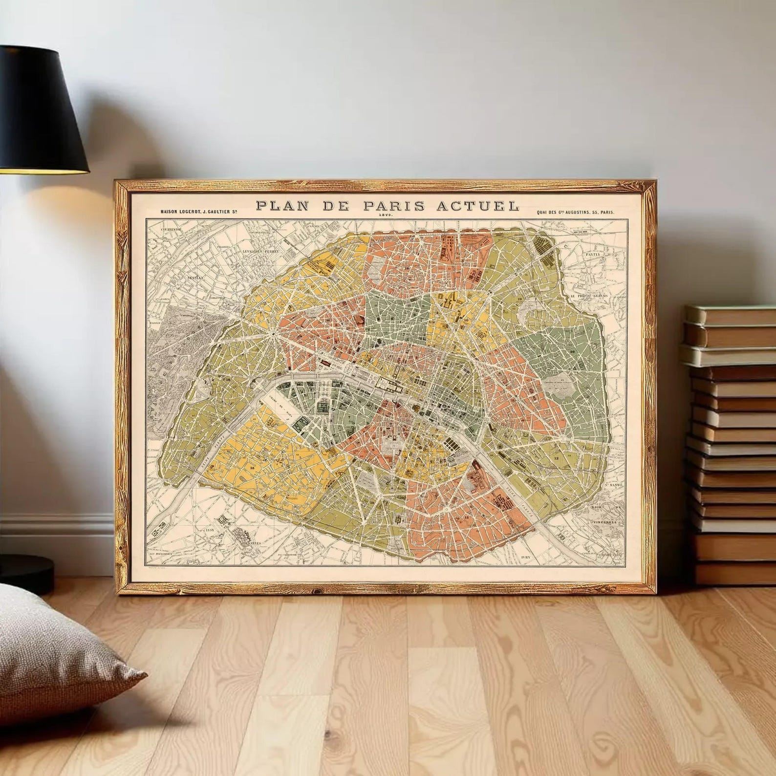 Old Map of Paris 1879 France Vintage Map of Paris | Wall Map Print - Etsy