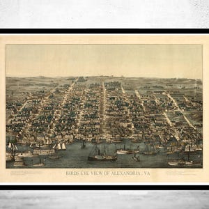 Old Map of Alexandria Virginia Columbia Maryland 1863  | Vintage Map Wall Art Print | Large Map Print | Home Decor Wall Art