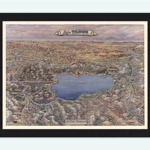 Old Map of Lake Tahoe California and Nevada 1965 Vintage Map | Vintage Map Wall Art Print | Large Map Print | Home Decor Wall Art